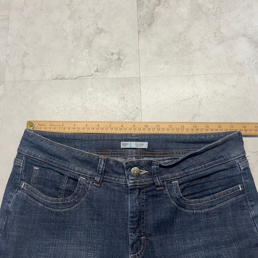 Riders by Lee Bootcut Jeans Dark Wash Women Size 12M Mid Rise Stretch Denim - Picture 4 of 10